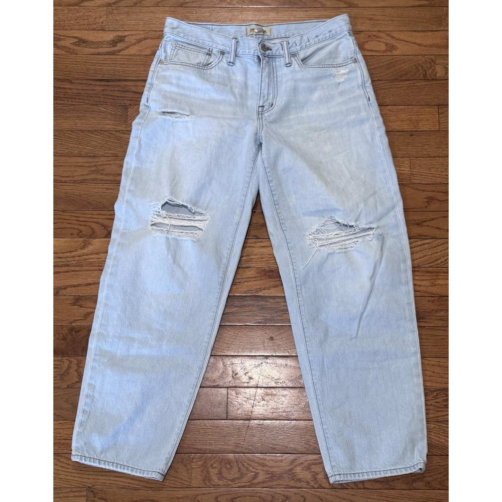 Madewell The High-Rise Slim Boyjean in Prentice Wash: Ripped Edition Size 27